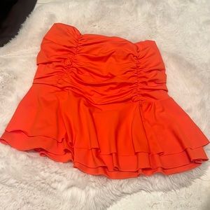 Orange summer trendy skirt